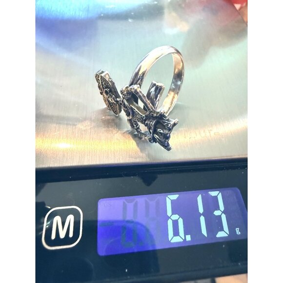 Día De Los Muertos Day of the Dead Skeleton Sterling Silver Adjustable Ring - Picture 6 of 6